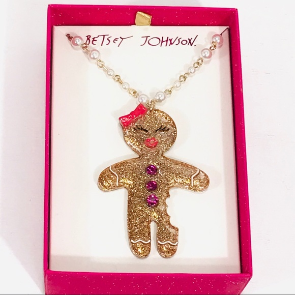 Betsey Johnson Jewelry - Betsey Johnson Gingerbread Girl Necklace NWT